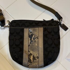 Coach Black and Brown Crossbody Bag